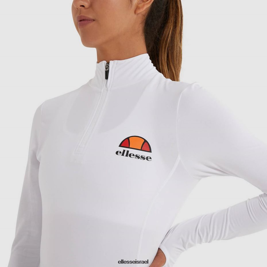 Ellesse הַלבָּשָׁה לבן נשים סופיה 1/4 רוכסן עליון 8T0ZPV95