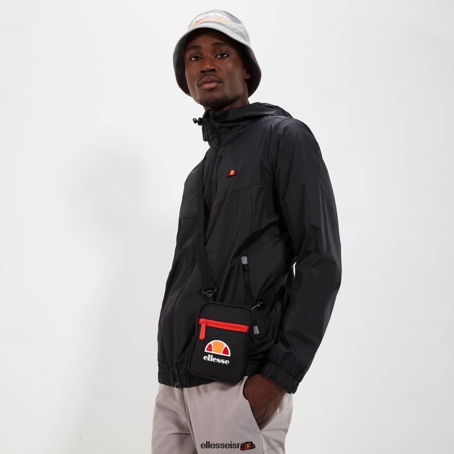 Ellesse הַלבָּשָׁה שָׁחוֹר גברים חלק 2 מעיל רוכסן מלא 8T0ZPV275