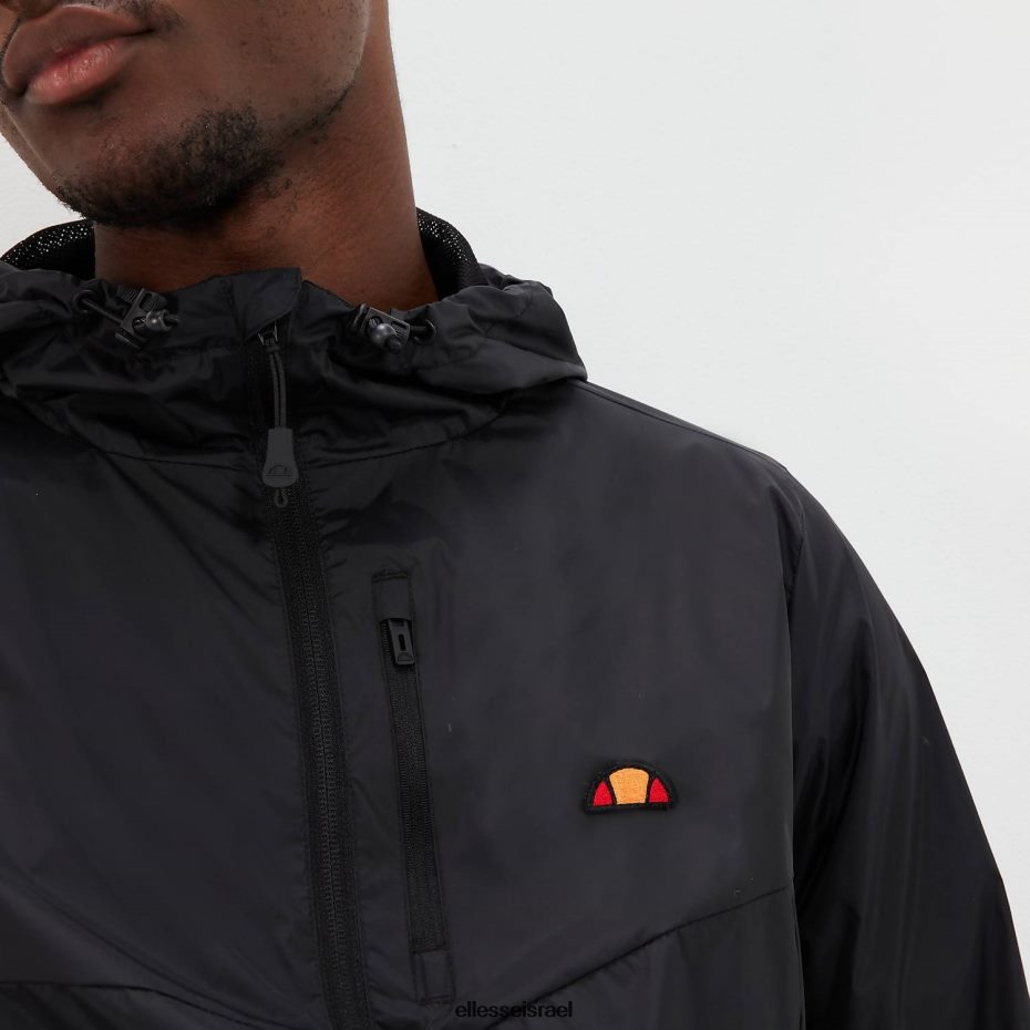 Ellesse הַלבָּשָׁה שָׁחוֹר גברים חלק 2 מעיל רוכסן מלא 8T0ZPV275