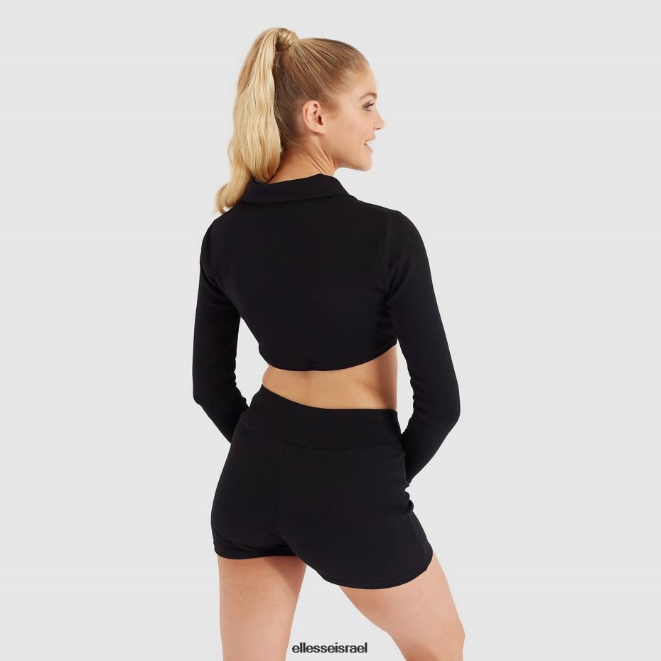 Ellesse הַלבָּשָׁה שָׁחוֹר נשים הארי חולצת טריקו קצוצה 8T0ZPV197