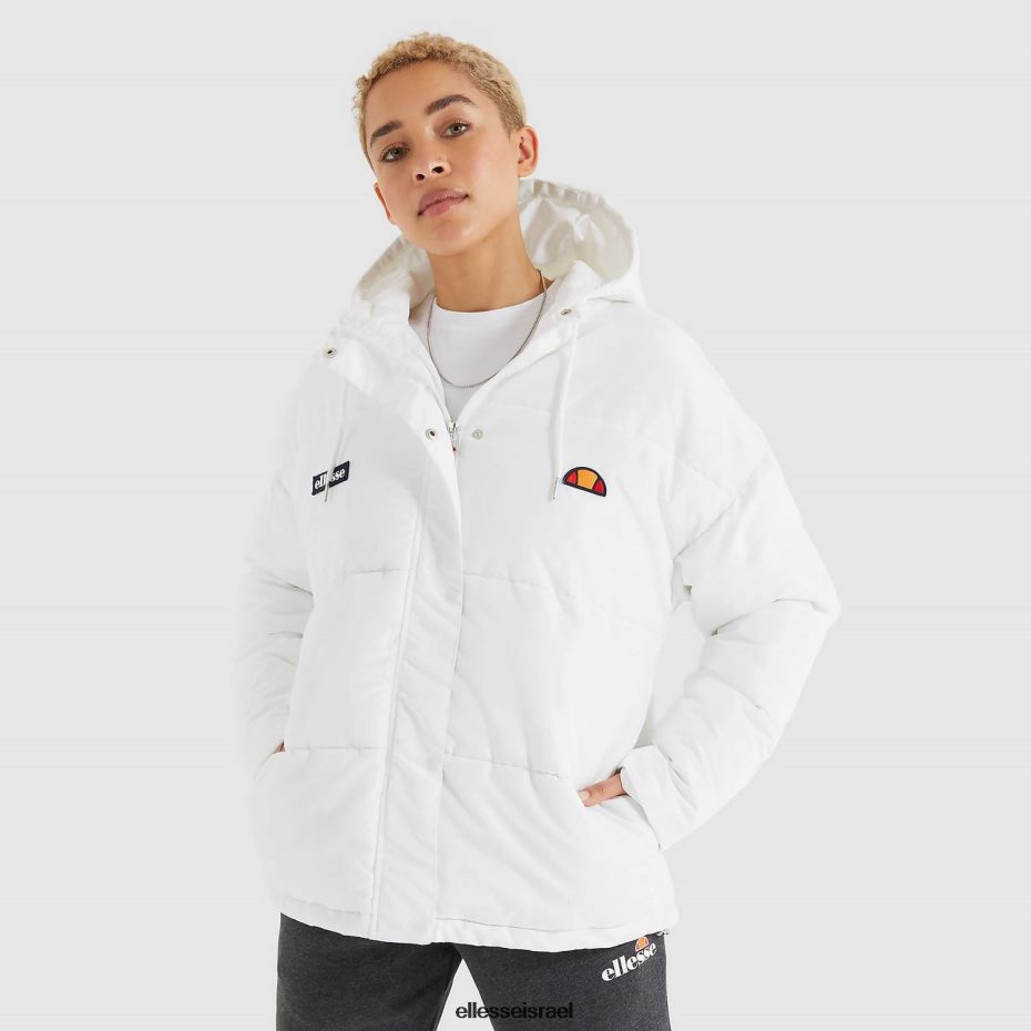 Ellesse הַלבָּשָׁה לבן נשים ז'קט מרופד פג'ו 8T0ZPV2