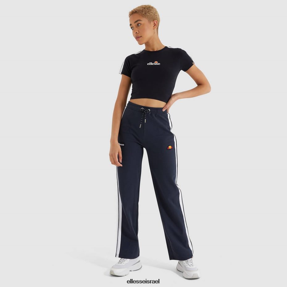 Ellesse הַלבָּשָׁה שָׁחוֹר נשים חולצת טריקו קצוצה לאטוס 8T0ZPV206