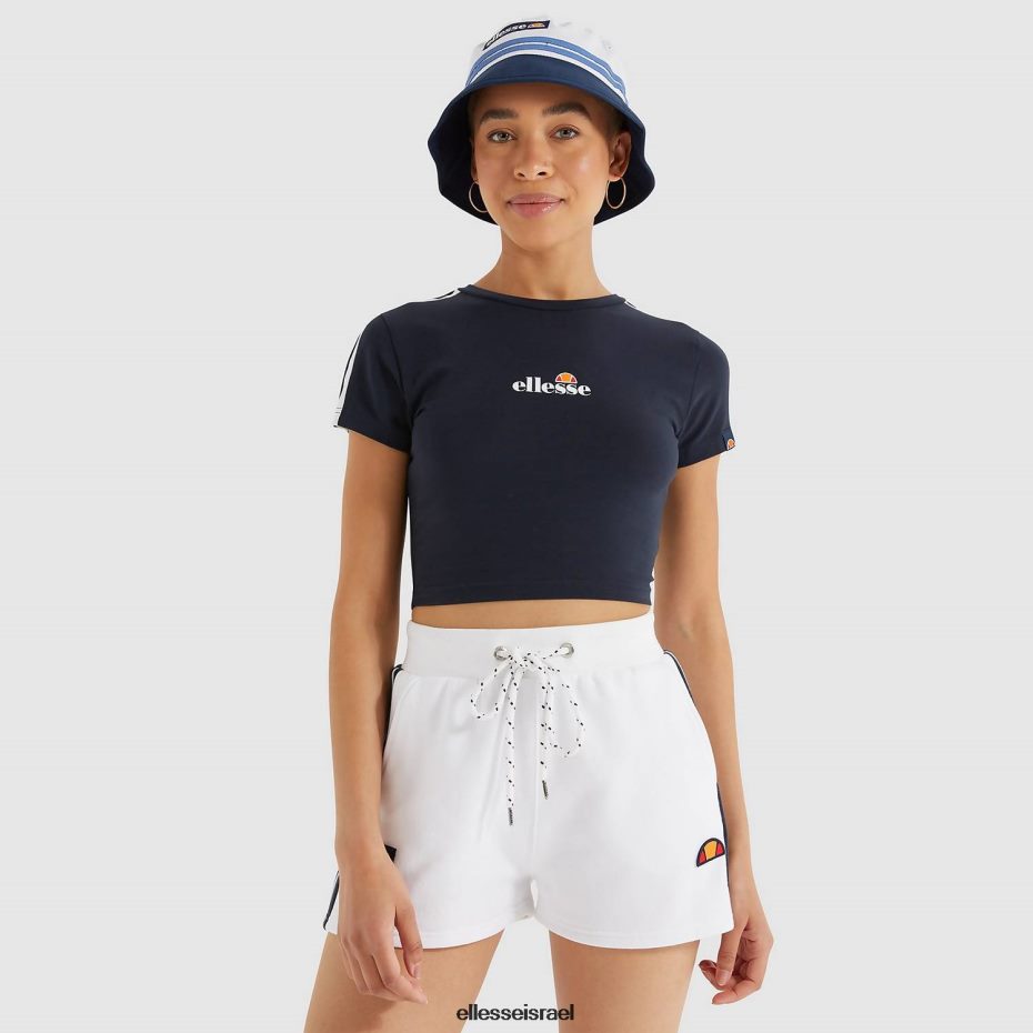 Ellesse הַלבָּשָׁה חיל הים נשים חולצת טריקו קצוצה לאטוס 8T0ZPV207