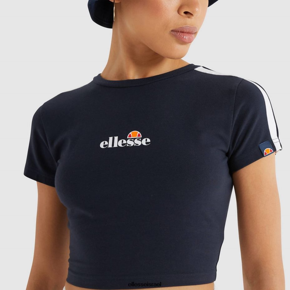 Ellesse הַלבָּשָׁה חיל הים נשים חולצת טריקו קצוצה לאטוס 8T0ZPV207