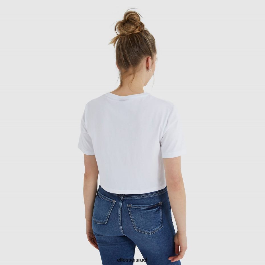 Ellesse הַלבָּשָׁה לבן נשים חולצת טריקו קצוצה חד קרן 8T0ZPV210
