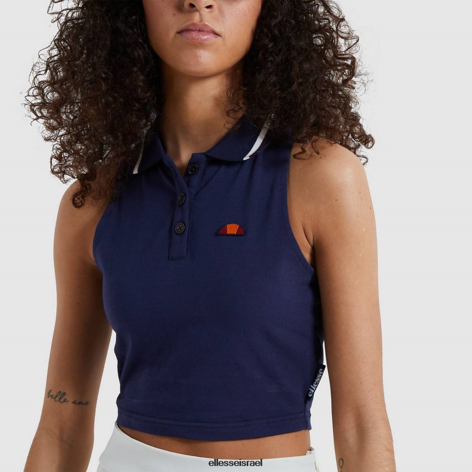 Ellesse הַלבָּשָׁה חיל הים נשים אפוד קצוץ על גבי 8T0ZPV213
