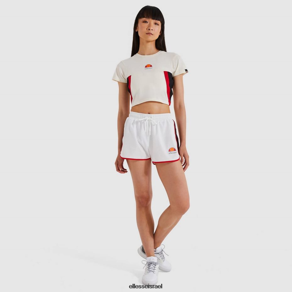 Ellesse הַלבָּשָׁה צבע קרם נשים חולצת טריקו של מתיה קרופ 8T0ZPV217
