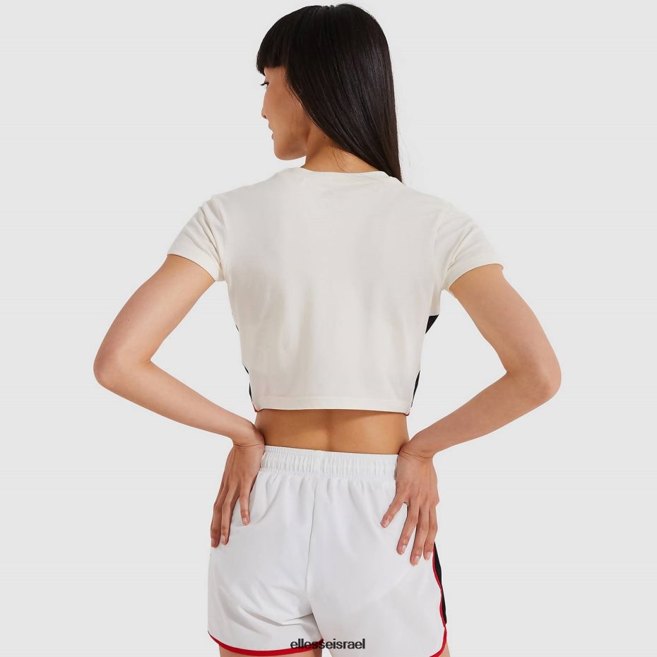 Ellesse הַלבָּשָׁה צבע קרם נשים חולצת טריקו של מתיה קרופ 8T0ZPV217