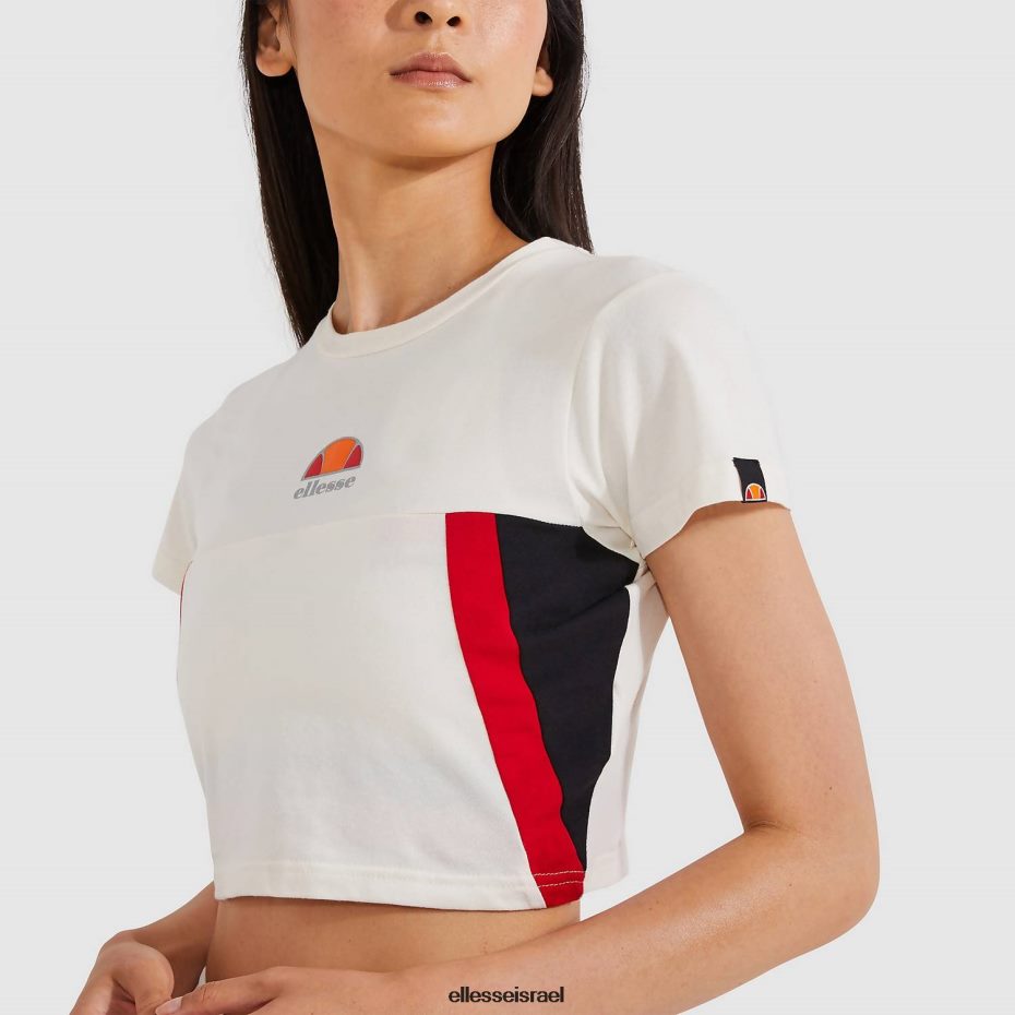 Ellesse הַלבָּשָׁה צבע קרם נשים חולצת טריקו של מתיה קרופ 8T0ZPV217