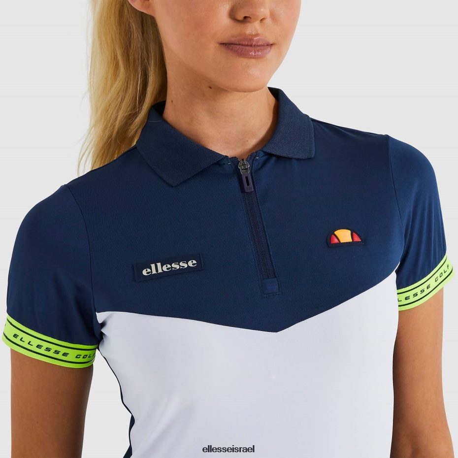 Ellesse הַלבָּשָׁה לבן נשים חולצת פולו של מיטרו 8T0ZPV235