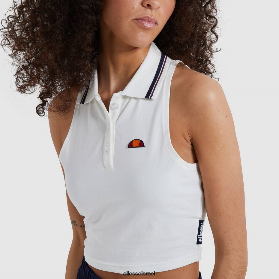 Ellesse הַלבָּשָׁה צבע קרם נשים אפוד קצוץ על גבי 8T0ZPV239