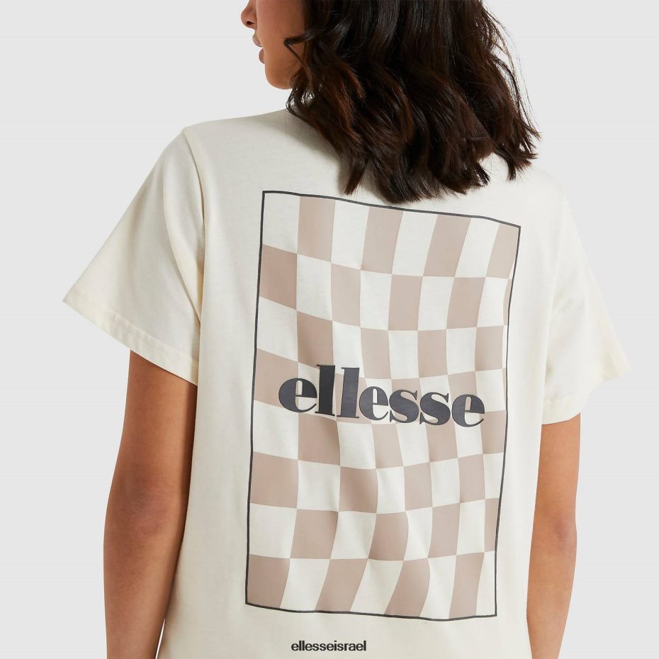 Ellesse הַלבָּשָׁה צבע קרם נשים חולצת טריקו של טאיה 8T0ZPV240