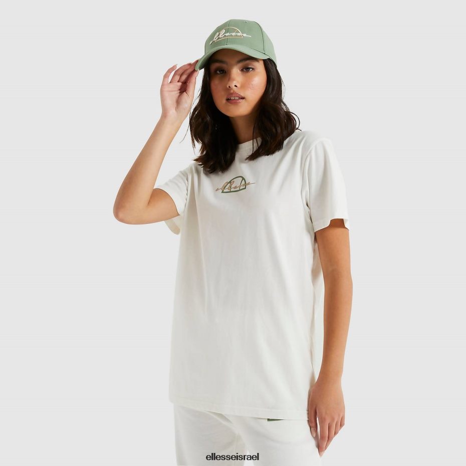 Ellesse הַלבָּשָׁה צבע קרם נשים חולצת טי אוברסייז של אורנצו 8T0ZPV241