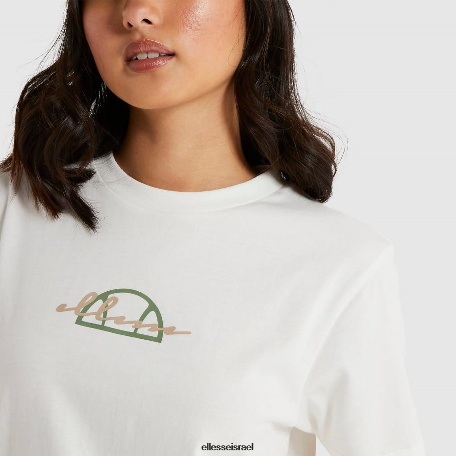 Ellesse הַלבָּשָׁה צבע קרם נשים חולצת טי אוברסייז של אורנצו 8T0ZPV241