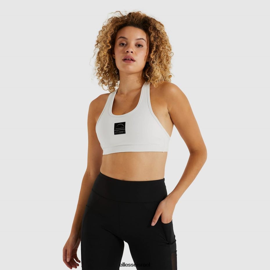 Ellesse הַלבָּשָׁה צבע קרם נשים חלק עליון חזיית לוצ'יולה לבן 8T0ZPV246