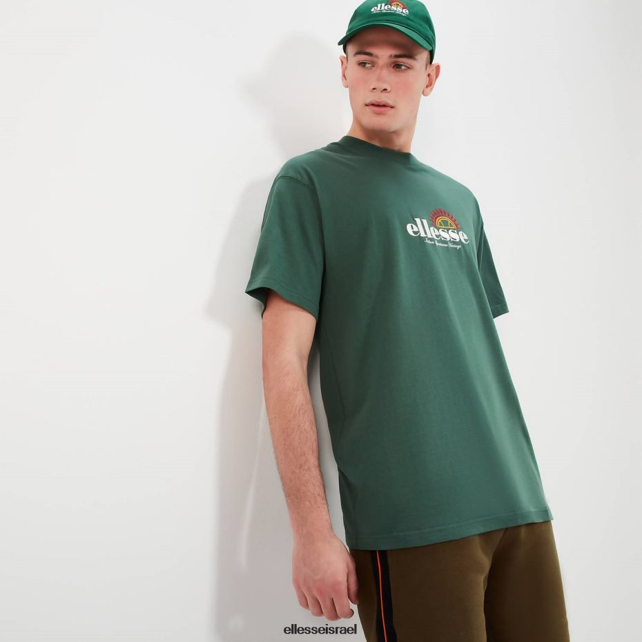 Ellesse הַלבָּשָׁה ירוק כהה גברים טי איסטס 8T0ZPV347