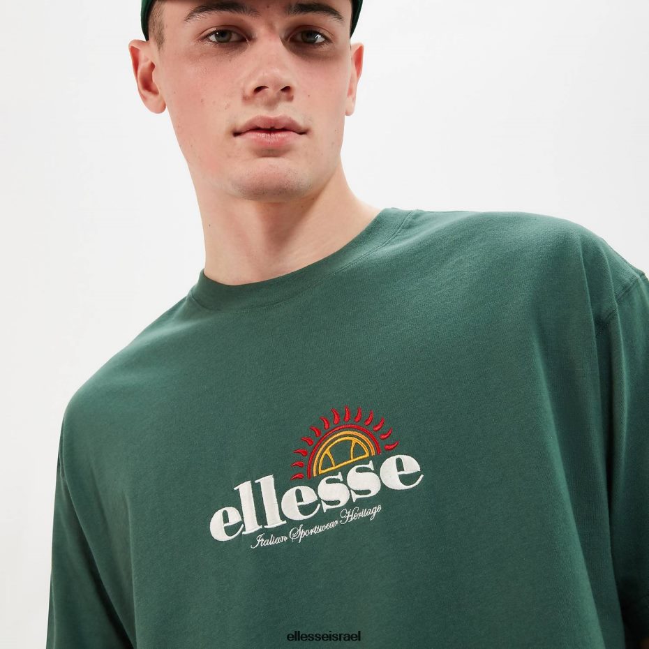 Ellesse הַלבָּשָׁה ירוק כהה גברים טי איסטס 8T0ZPV347