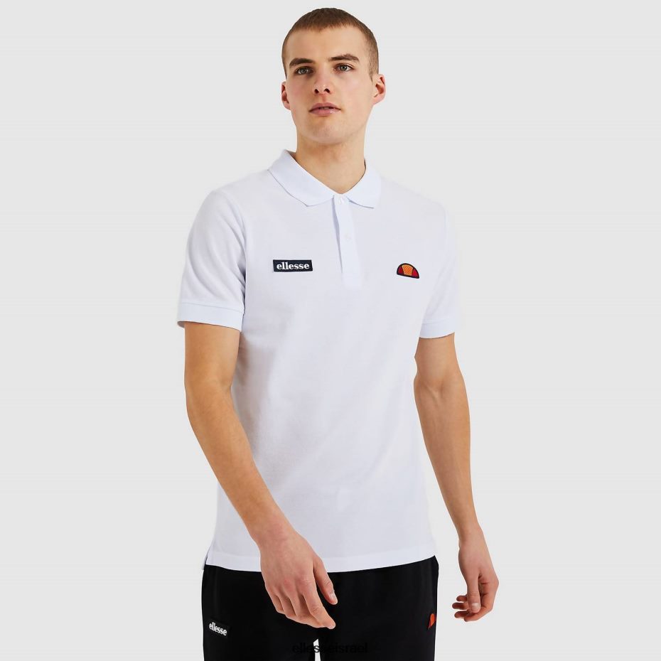 Ellesse הַלבָּשָׁה לבן גברים חולצת פולו של מונטורה 8T0ZPV382