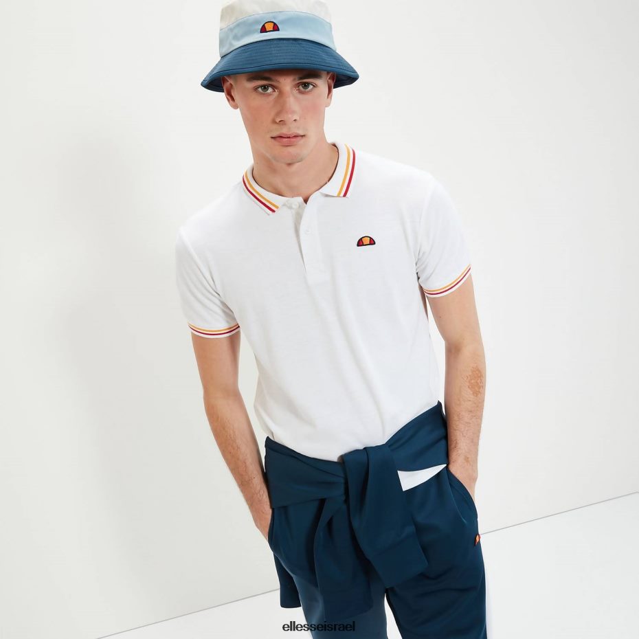 Ellesse הַלבָּשָׁה לבן גברים חולצת פולו רוקס 8T0ZPV390