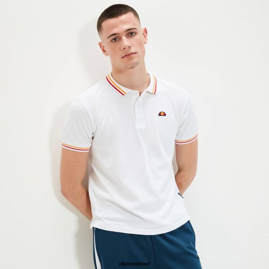 Ellesse הַלבָּשָׁה לבן גברים חולצת פולו רוקס 8T0ZPV390