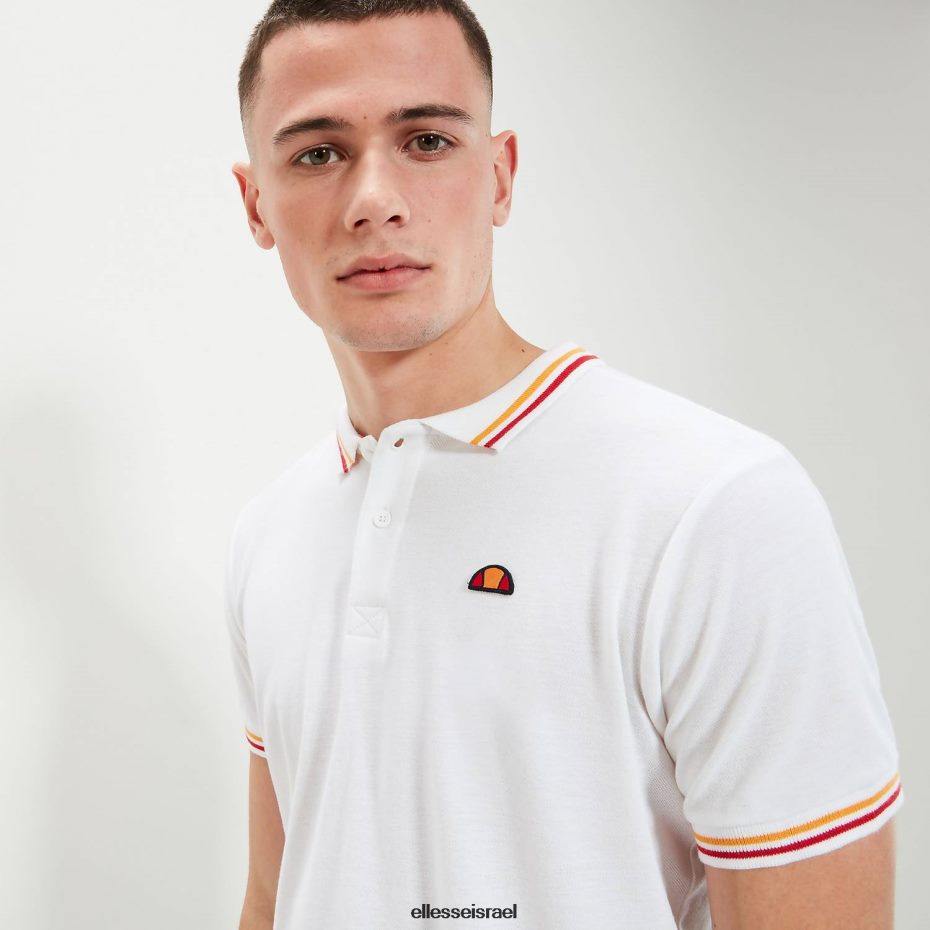 Ellesse הַלבָּשָׁה לבן גברים חולצת פולו רוקס 8T0ZPV390