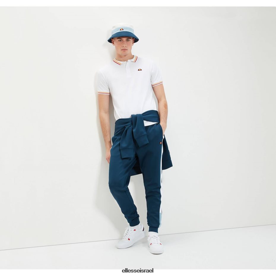 Ellesse הַלבָּשָׁה לבן גברים חולצת פולו רוקס 8T0ZPV390