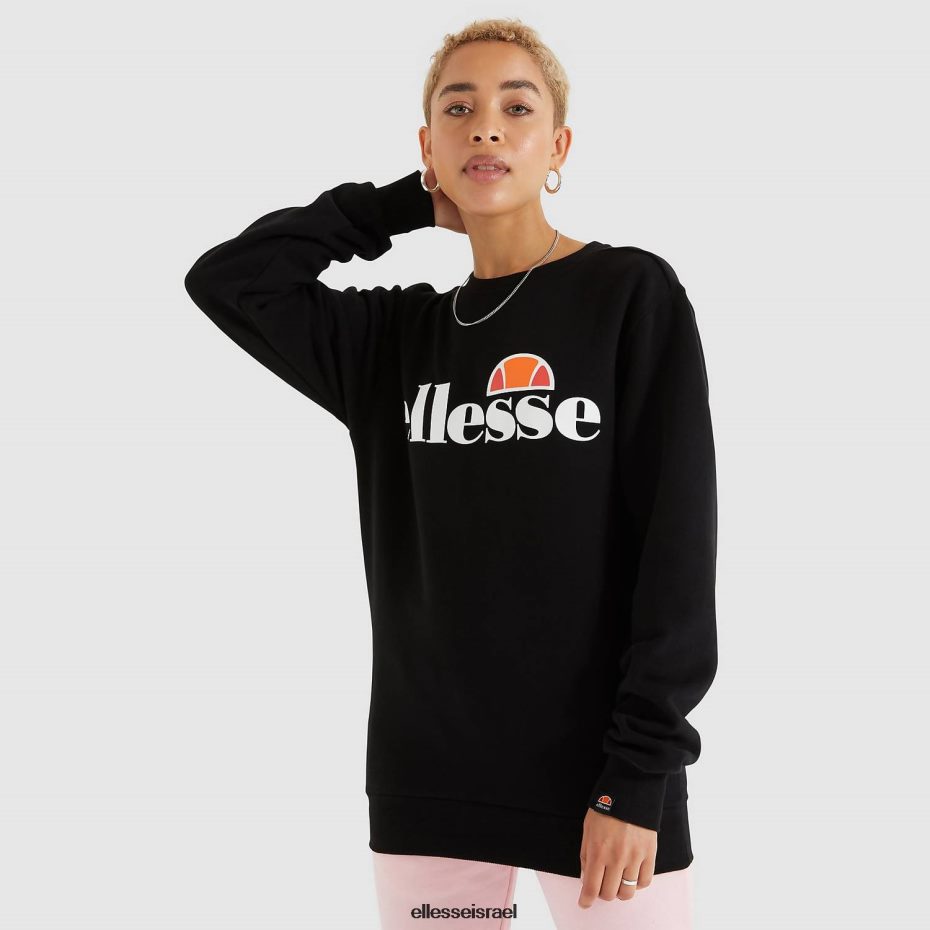 Ellesse הַלבָּשָׁה שָׁחוֹר נשים סווטשירט אגטה 8T0ZPV47