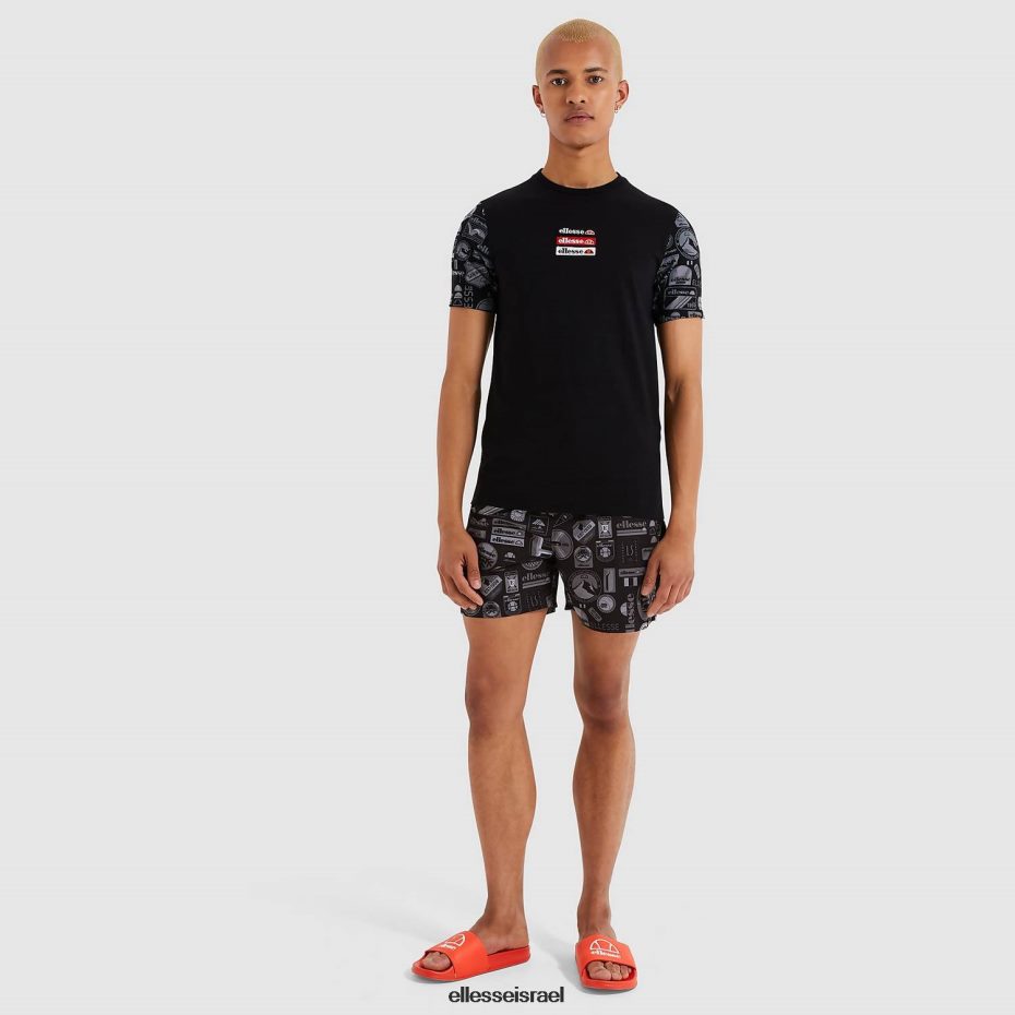 Ellesse הַלבָּשָׁה שָׁחוֹר גברים טי חירונה 8T0ZPV475