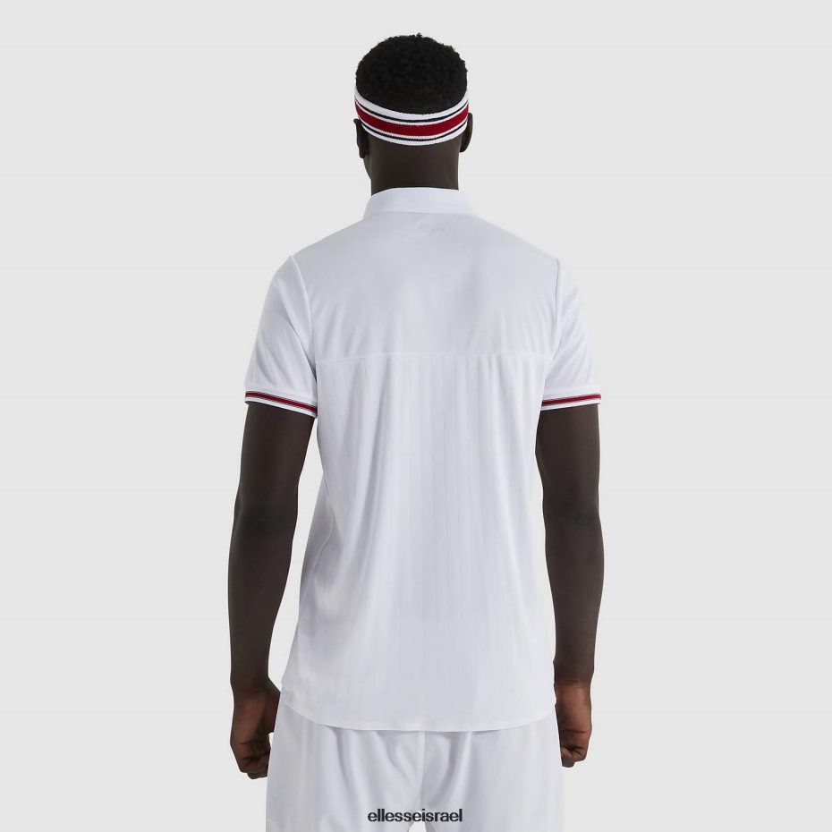 Ellesse הַלבָּשָׁה לבן גברים חולצת פולו לין 8T0ZPV477