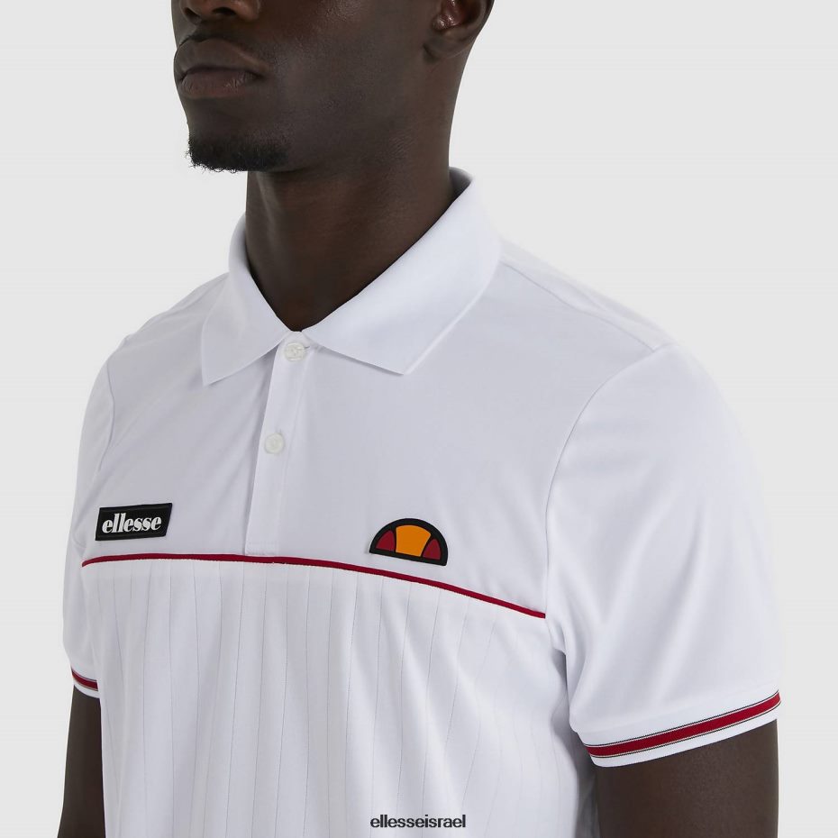 Ellesse הַלבָּשָׁה לבן גברים חולצת פולו לין 8T0ZPV477