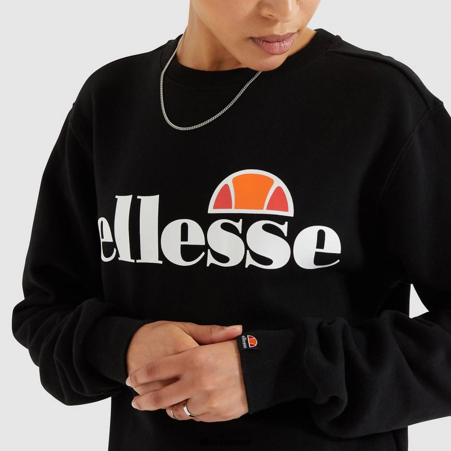 Ellesse הַלבָּשָׁה שָׁחוֹר נשים סווטשירט אגטה 8T0ZPV47