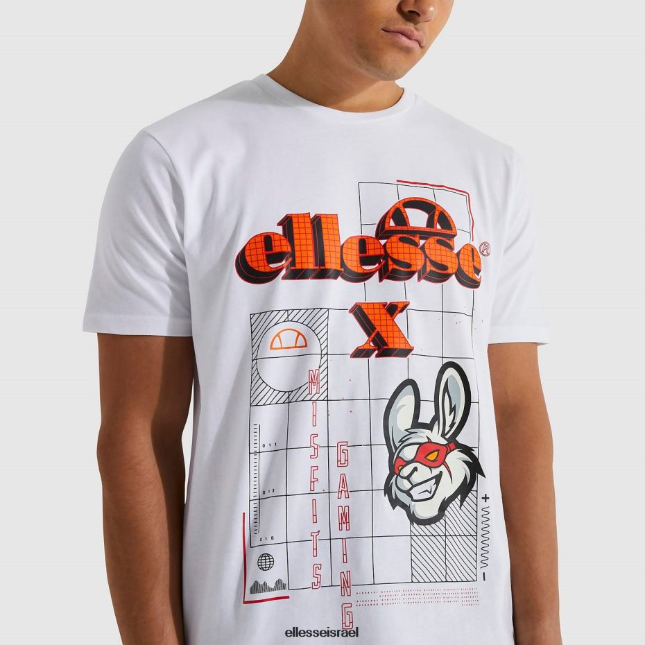 Ellesse הַלבָּשָׁה לבן גברים חולצת סייבר לא מתאימה 8T0ZPV480