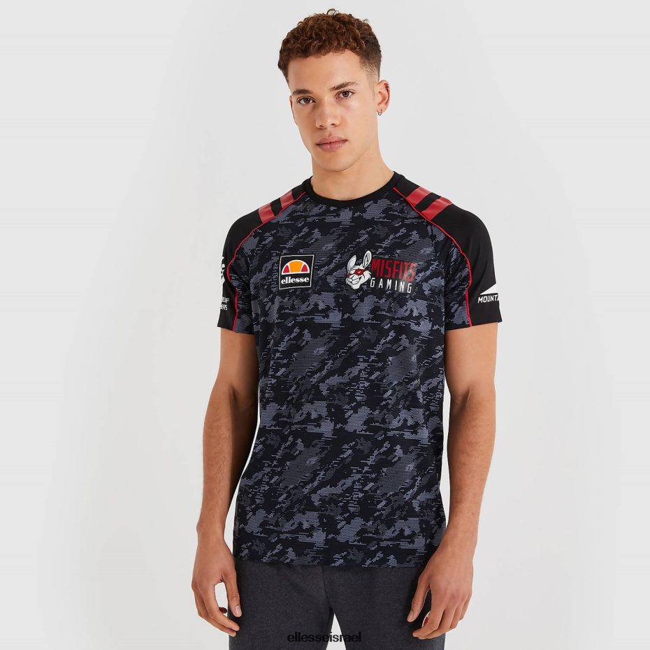 Ellesse הַלבָּשָׁה שָׁחוֹר גברים טי תקלה 8T0ZPV482