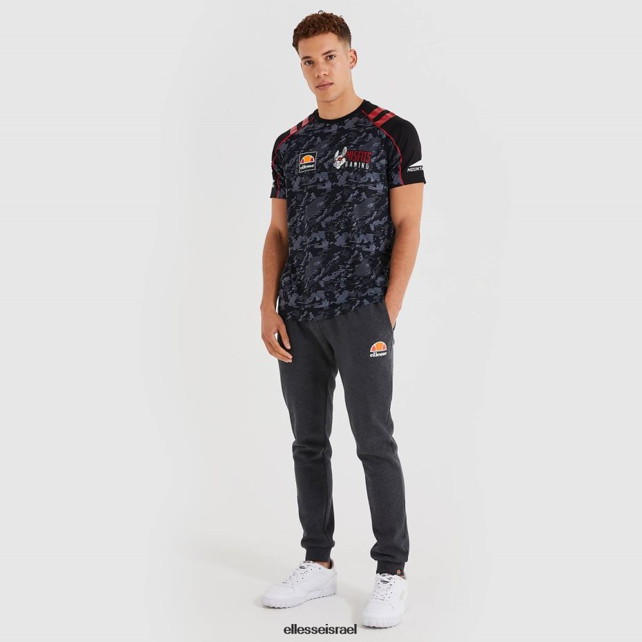 Ellesse הַלבָּשָׁה שָׁחוֹר גברים טי תקלה 8T0ZPV482