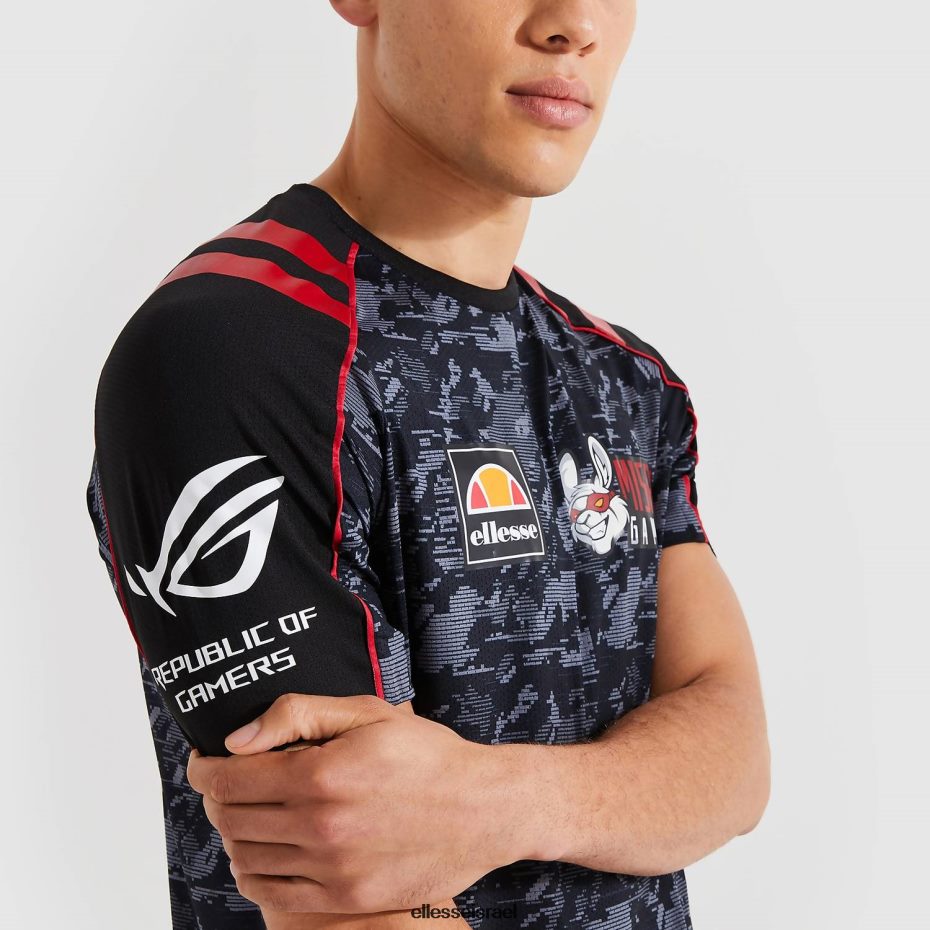 Ellesse הַלבָּשָׁה שָׁחוֹר גברים טי תקלה 8T0ZPV482