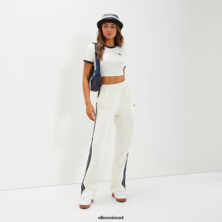 Ellesse הַלבָּשָׁה צבע קרם נשים חולצת טריקו קצוצה צ'י 8T0ZPV54