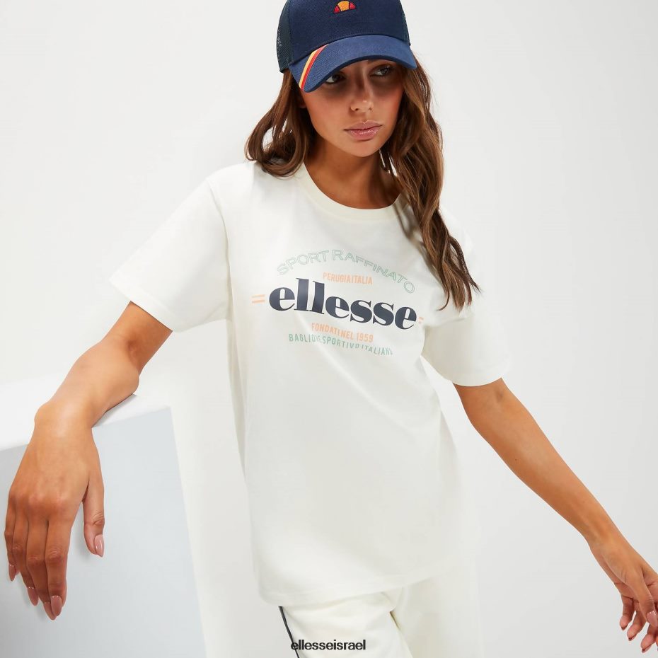 Ellesse הַלבָּשָׁה צבע קרם נשים חולצת טי אוברסייז של טובו 8T0ZPV58