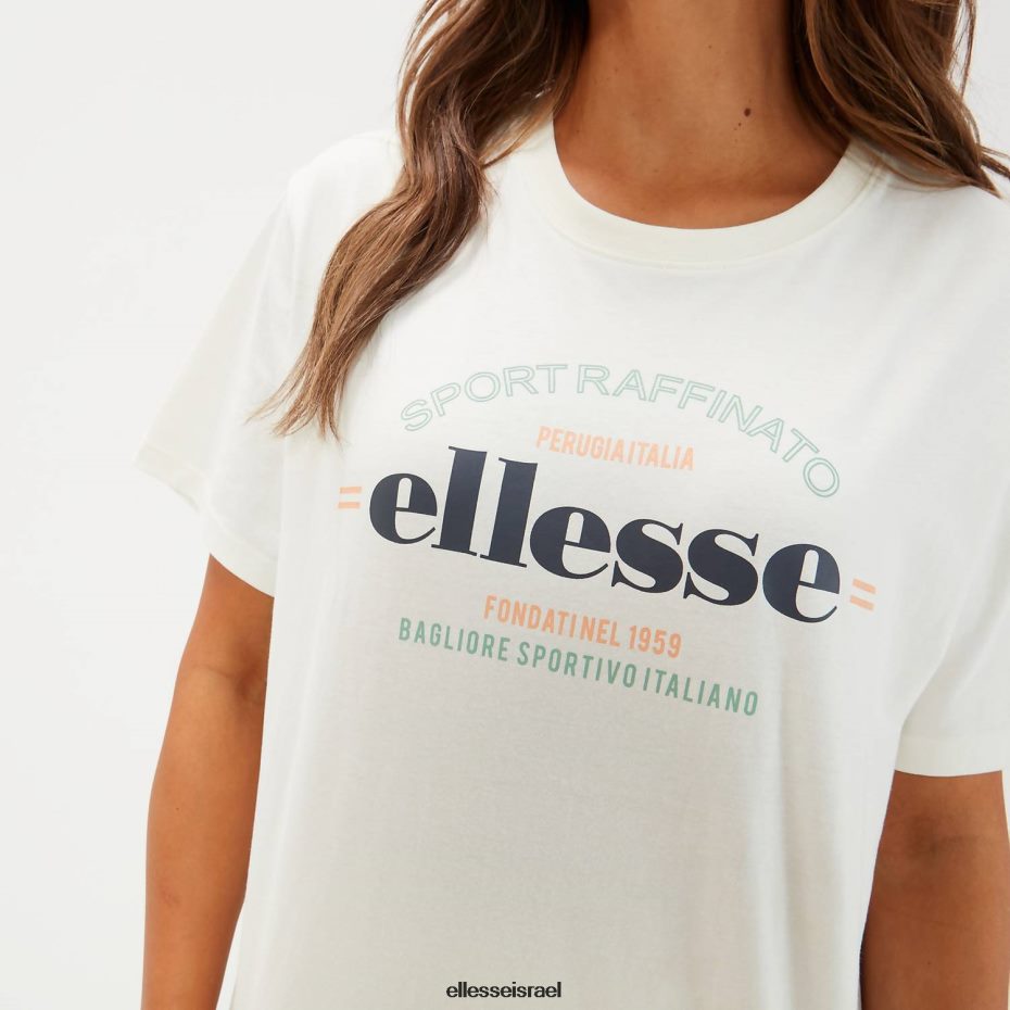 Ellesse הַלבָּשָׁה צבע קרם נשים חולצת טי אוברסייז של טובו 8T0ZPV58