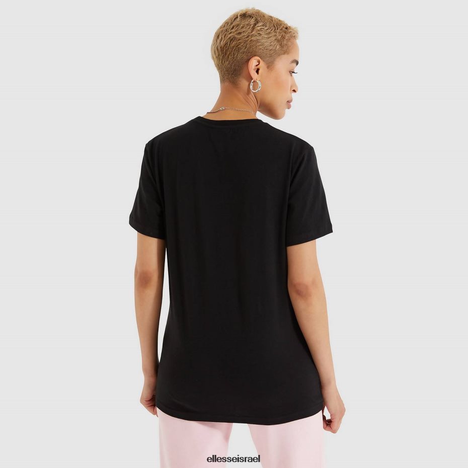 Ellesse הַלבָּשָׁה פֶּחָם אֶבֶן נשים חולצת טריקו של אלבני שחורה 8T0ZPV61