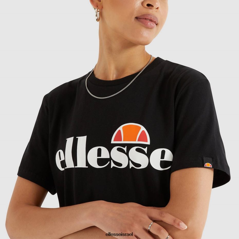 Ellesse הַלבָּשָׁה פֶּחָם אֶבֶן נשים חולצת טריקו של אלבני שחורה 8T0ZPV61