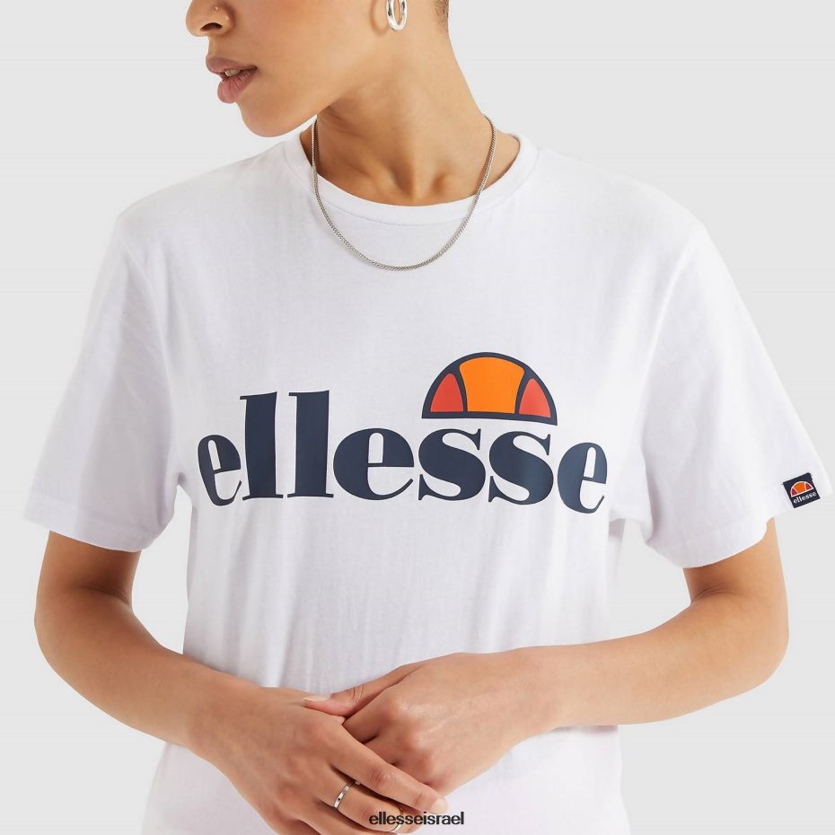Ellesse הַלבָּשָׁה לבן נשים חולצת טריקו של אלבני 8T0ZPV62