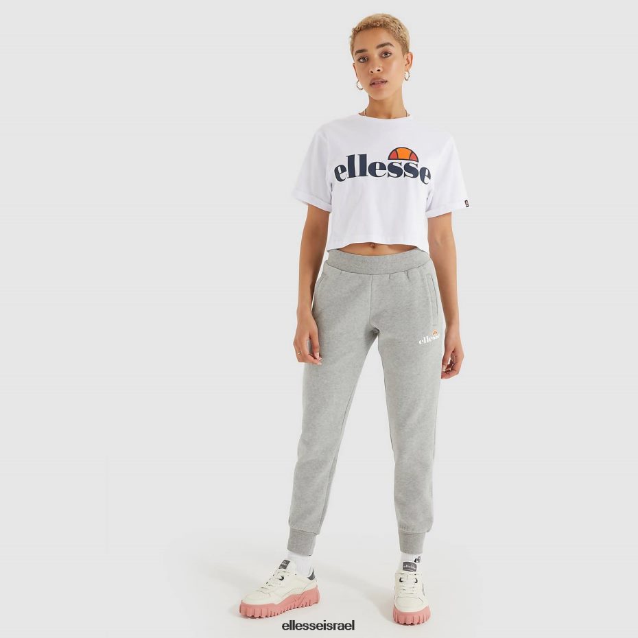 Ellesse הַלבָּשָׁה לבן נשים חולצת טריקו קצוצה של אלברטה 8T0ZPV67