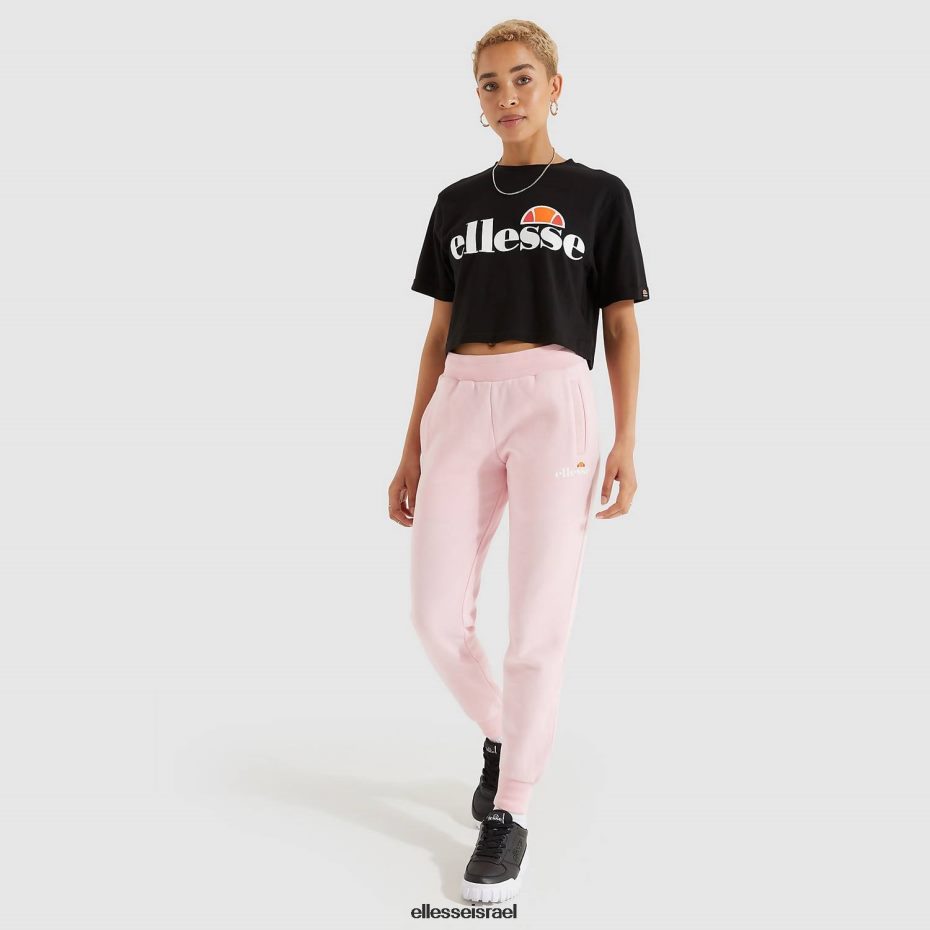 Ellesse הַלבָּשָׁה שָׁחוֹר נשים חולצת טריקו קצוצה של אלברטה 8T0ZPV68