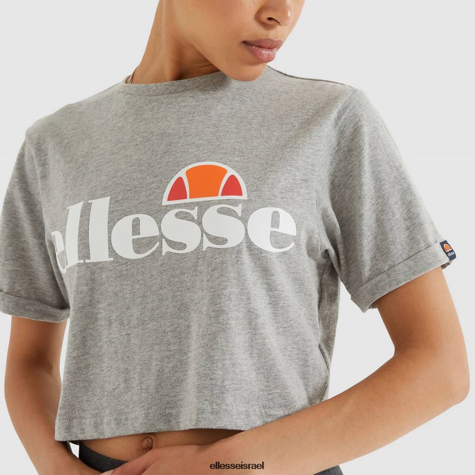 Ellesse הַלבָּשָׁה חוואר אפור נשים חולצת טריקו קצוצה של אלברטה 8T0ZPV69