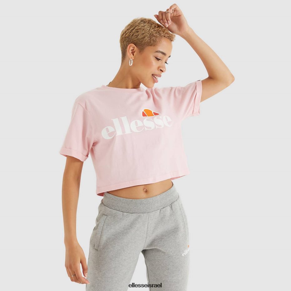 Ellesse הַלבָּשָׁה ורוד בהיר נשים חולצת טריקו קצוצה של אלברטה 8T0ZPV70