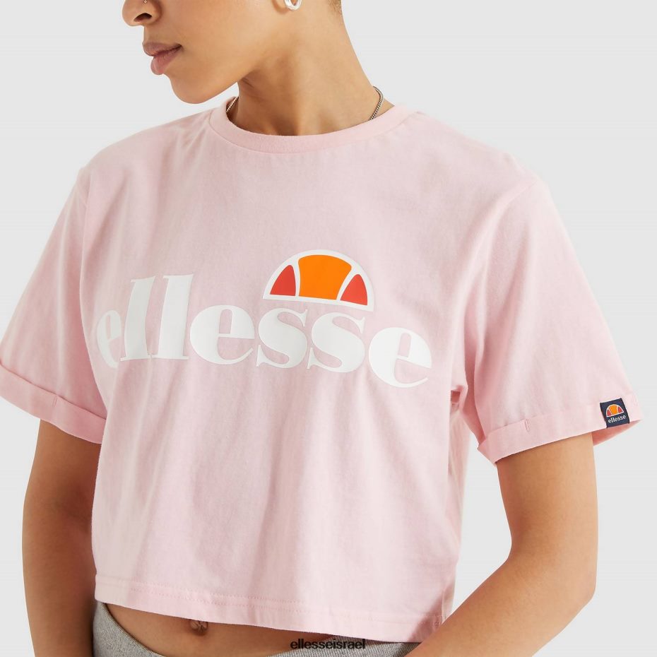 Ellesse הַלבָּשָׁה ורוד בהיר נשים חולצת טריקו קצוצה של אלברטה 8T0ZPV70