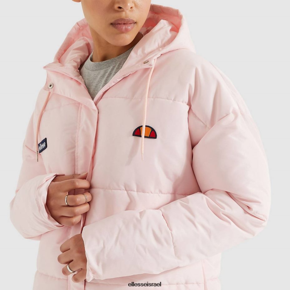 Ellesse הַלבָּשָׁה ורוד בהיר נשים ז'קט מרופד פג'ו 8T0ZPV7