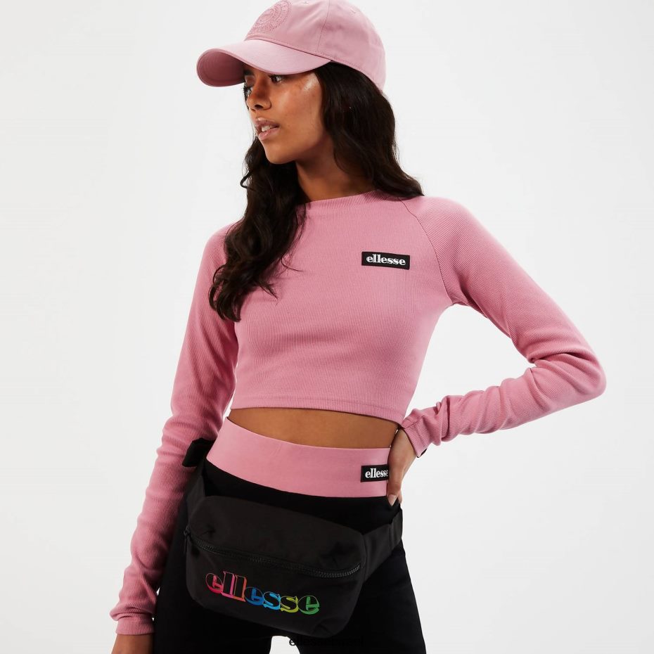 Ellesse הַלבָּשָׁה וָרוֹד נשים טי שירט קרופ עם שרוולים ארוכים 8T0ZPV91