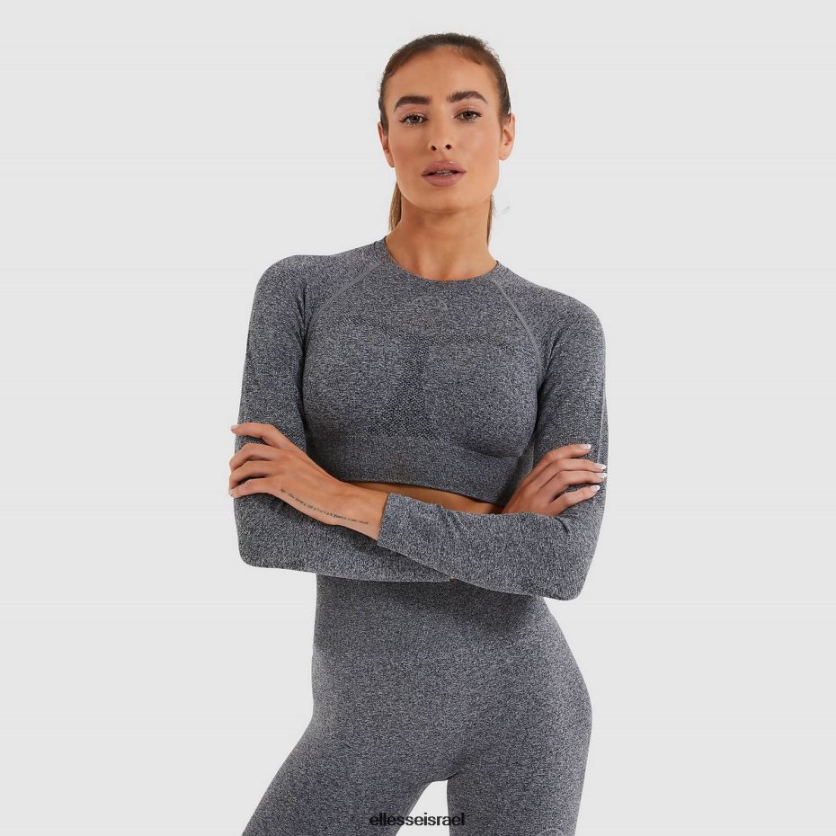 Ellesse הַלבָּשָׁה חוואר אפור כהה נשים Vamp ls קצוץ טי 8T0ZPV201