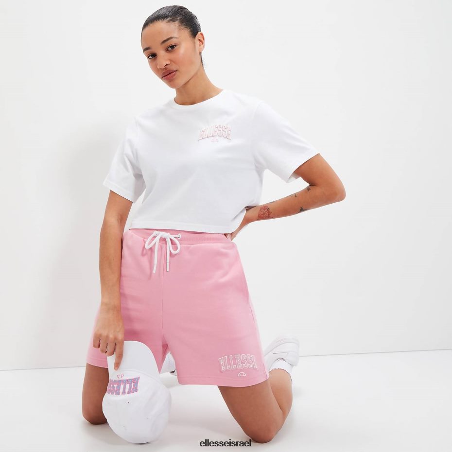 Ellesse הַלבָּשָׁה לבן נשים חולצת טריקו של beneventi croppd 8T0ZPV56